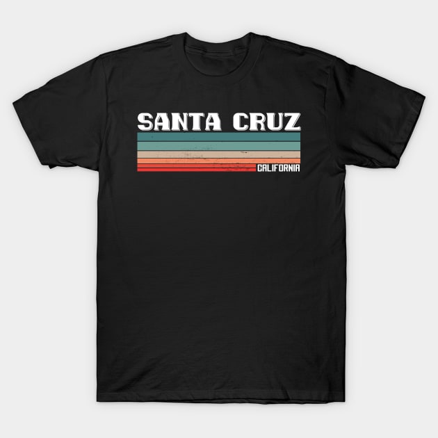 Santa Cruz California Vintage Retro Design T-Shirt by HiFi Tees